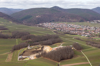 Landfill in the district Gleiszellen in Gleiszellen-Gleishorbach in the state Rhineland-Palatinate, Germany
