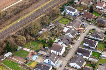 Drone recording of In the rose garden in Winden in the state Rhineland-Palatinate, Germany