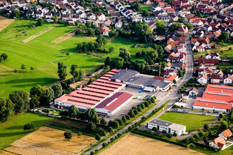 Vogelsitze GmbH, Kleinsteinbacherstraße 44 in the district Stupferich in Karlsruhe in the state Baden-Wuerttemberg, Germany from a drone