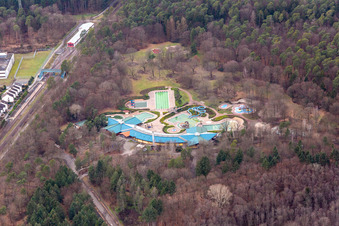 Water park in Wörth am Rhein in the state Rhineland-Palatinate, Germany