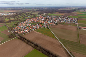 Steinweiler in the state Rhineland-Palatinate, Germany out of the air