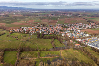 Rohrbach in the state Rhineland-Palatinate, Germany from the drone perspective