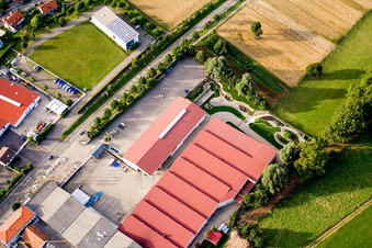 Drone image of Vogelsitze GmbH, Kleinsteinbacherstraße 44 in the district Stupferich in Karlsruhe in the state Baden-Wuerttemberg, Germany