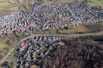 Aerial photograpy of District Schafhausen in Weil der Stadt in the state Baden-Wuerttemberg, Germany