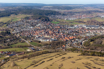 Aerial photograpy of Weil der Stadt in the state Baden-Wuerttemberg, Germany