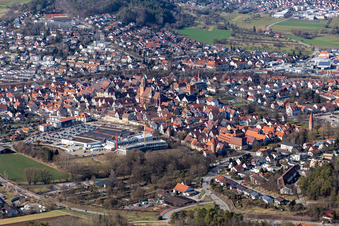 Oblique view of Weil der Stadt in the state Baden-Wuerttemberg, Germany