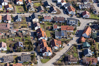 Enzianstr in the district Malmsheim in Renningen in the state Baden-Wuerttemberg, Germany