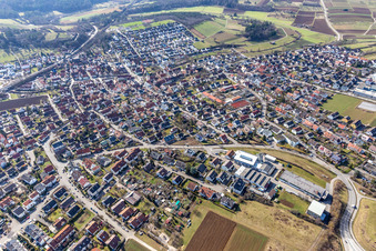 View of the town from the east in the district Malmsheim in Renningen in the state Baden-Wuerttemberg, Germany