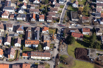 Bahnhofstr in Renningen in the state Baden-Wuerttemberg, Germany