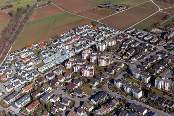 New development area Germanenweg, Keltenstr in Renningen in the state Baden-Wuerttemberg, Germany