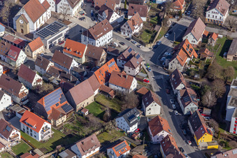 Main Street in Renningen in the state Baden-Wuerttemberg, Germany