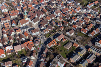 Main Street Humboldtstr in Renningen in the state Baden-Wuerttemberg, Germany