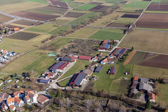 Renningen in the state Baden-Wuerttemberg, Germany from the drone perspective
