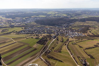 District Schafhausen in Weil der Stadt in the state Baden-Wuerttemberg, Germany from above