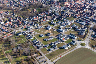 New development area in Lammtal in Gärtringen in the state Baden-Wuerttemberg, Germany