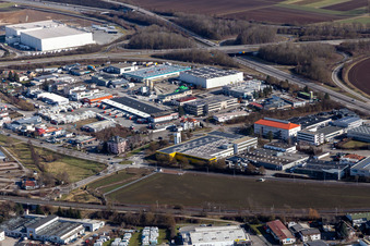 Industrial area in Gärtringen in the state Baden-Wuerttemberg, Germany