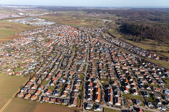 Nufringen in the state Baden-Wuerttemberg, Germany from above