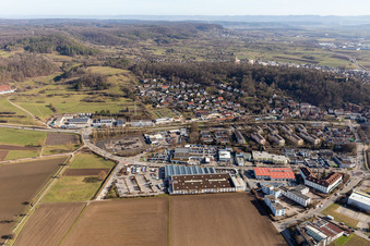 Daimlerstr industrial park in Herrenberg in the state Baden-Wuerttemberg, Germany