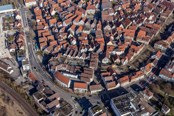 Bronntor in Herrenberg in the state Baden-Wuerttemberg, Germany