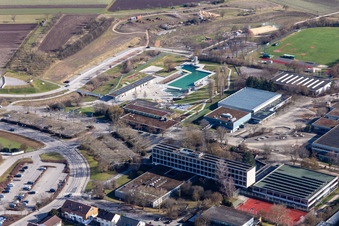 Indoor pool, natural outdoor pool in Herrenberg in the state Baden-Wuerttemberg, Germany