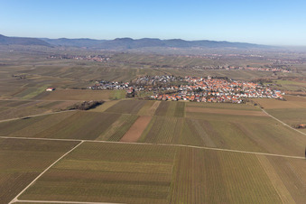 District Mörzheim in Landau in der Pfalz in the state Rhineland-Palatinate, Germany from the drone perspective