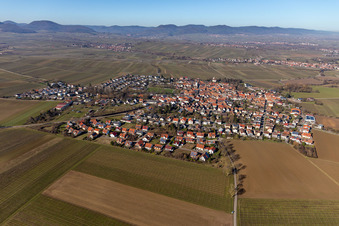 District Mörzheim in Landau in der Pfalz in the state Rhineland-Palatinate, Germany from a drone