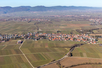 District Wollmesheim in Landau in der Pfalz in the state Rhineland-Palatinate, Germany from the plane