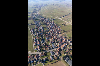 Drone recording of District Wollmesheim in Landau in der Pfalz in the state Rhineland-Palatinate, Germany