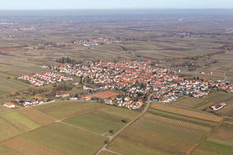 District Nußdorf in Landau in der Pfalz in the state Rhineland-Palatinate, Germany from the drone perspective