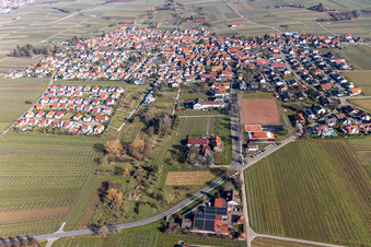 District Nußdorf in Landau in der Pfalz in the state Rhineland-Palatinate, Germany seen from a drone