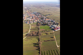 Aerial photograpy of Roschbach in the state Rhineland-Palatinate, Germany