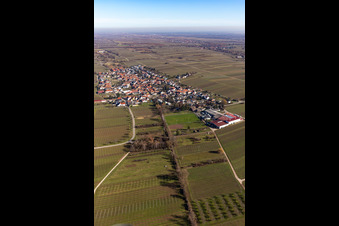 Oblique view of Roschbach in the state Rhineland-Palatinate, Germany