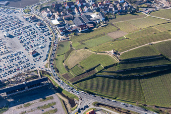 Aerial photograpy of Michael's Chapel in Bad Dürkheim in the state Rhineland-Palatinate, Germany