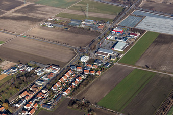Aerial view of Eppstein Way in Maxdorf in the state Rhineland-Palatinate, Germany