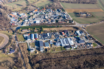 Riedsiedlung commercial area in Altrip in the state Rhineland-Palatinate, Germany