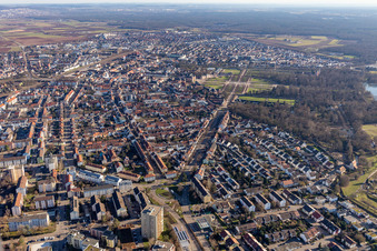 Lindenstrasse in Schwetzingen in the state Baden-Wuerttemberg, Germany