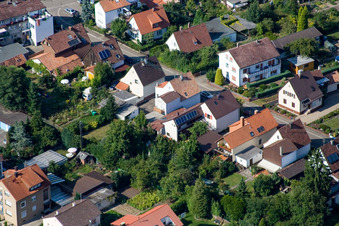 Aerial photograpy of Waldstr in Kandel in the state Rhineland-Palatinate, Germany