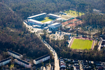 Walter Reinhard Stadium and BWT Stadium at Hardtwald in Sandhausen in the state Baden-Wuerttemberg, Germany