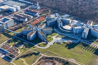 Aerial photograpy of SAP Deutschland SE & Co. KG in Walldorf in the state Baden-Wuerttemberg, Germany