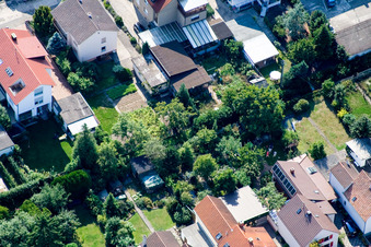 Elsässer Street in Kandel in the state Rhineland-Palatinate, Germany from above