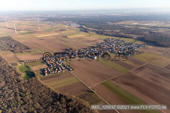 Aerial view of District Hayna in Herxheim bei Landau in the state Rhineland-Palatinate, Germany