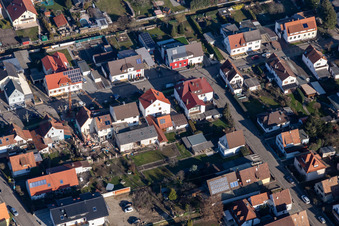 Kandel in the state Rhineland-Palatinate, Germany from above
