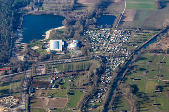 Campsite Rülzheim between Dampfnudel and Ostrich Farm Mhou in Rülzheim in the state Rhineland-Palatinate, Germany