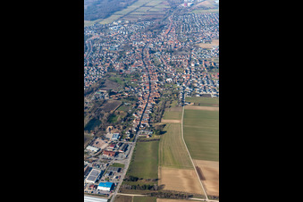 Lower Main Street in Herxheim bei Landau in the state Rhineland-Palatinate, Germany