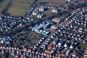 Aerial view of PAMINA School Center in Herxheim bei Landau in the state Rhineland-Palatinate, Germany