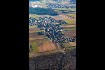 Aerial photograpy of District Hayna in Herxheim bei Landau in the state Rhineland-Palatinate, Germany