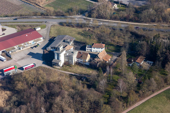 Nuss forwarding agency in the West Industrial Park in Herxheim bei Landau in the state Rhineland-Palatinate, Germany out of the air