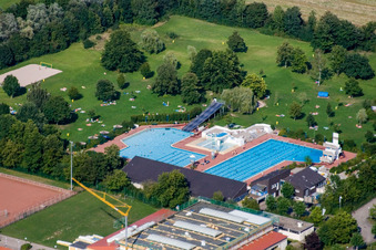 Queichtal outdoor pool in Offenbach an der Queich in the state Rhineland-Palatinate, Germany