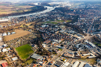 Speyer in the state Rhineland-Palatinate, Germany from the plane