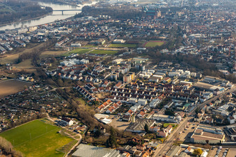 Bird's eye view of Speyer in the state Rhineland-Palatinate, Germany